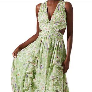 ASTR the Label green floral dress (size XS)